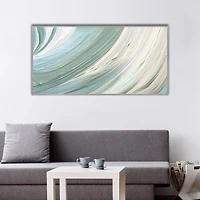 Blue and White Tides Framed Art Print