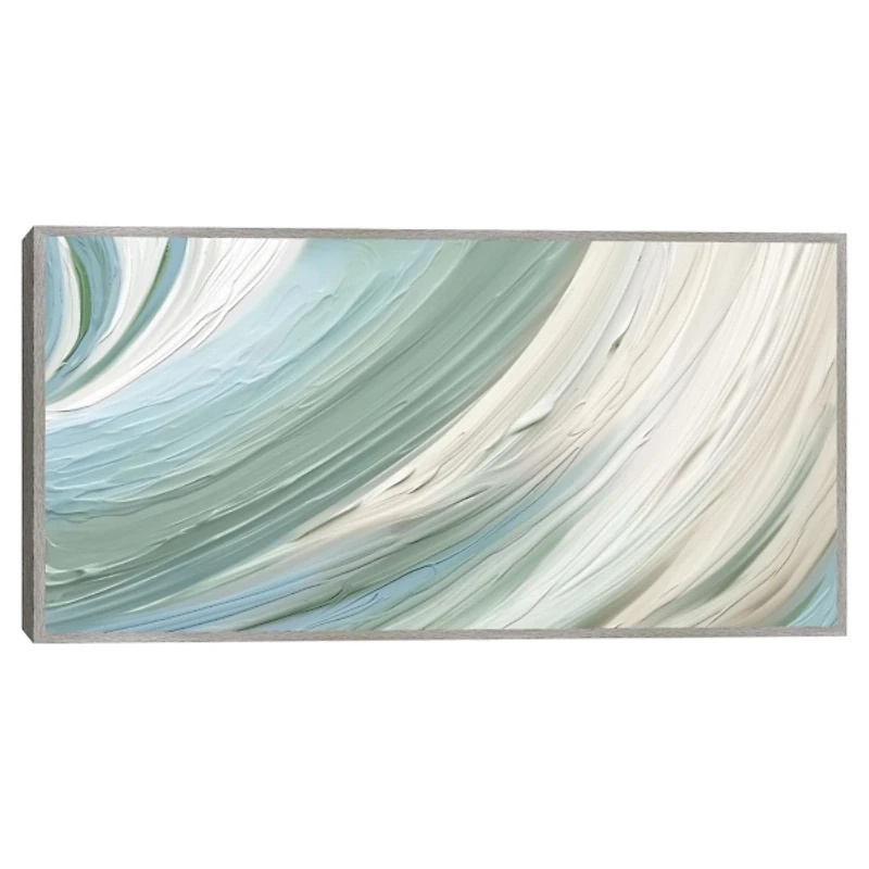 Blue and White Tides Framed Art Print