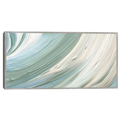 Blue and White Tides Framed Art Print