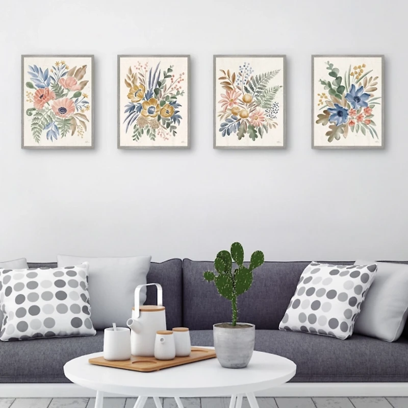 Botanical Blend Framed Art Prints, Set of 4