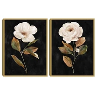 White Roses Framed Art Prints, Set of 2