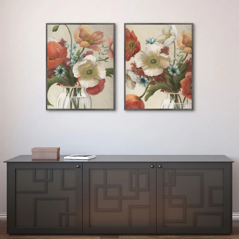 Poppy Time Framed Art Prints, Set of 2