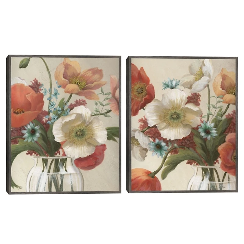 Poppy Time Framed Art Prints, Set of 2