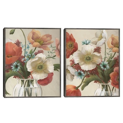 Poppy Time Framed Art Prints, Set of 2