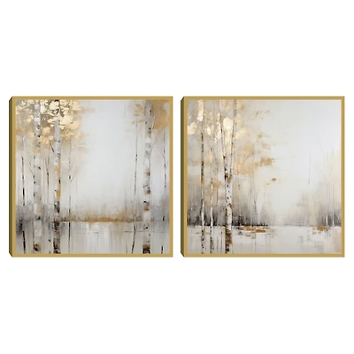 Touch of Gold Framed Art Prints, Set of 2