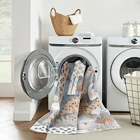 Safari Animals Kids Washable Area Rug, 7x10