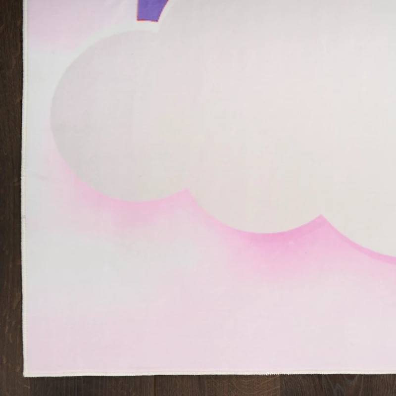 Imagination Rainbow Cloud Washable Area Rug