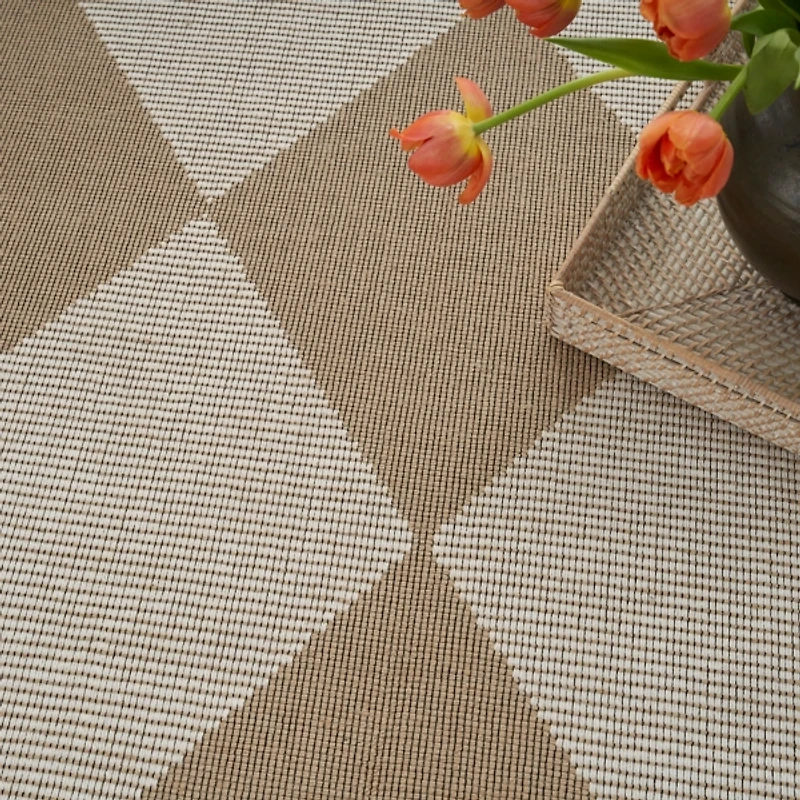 Jute Diamond Washable Area Rug
