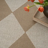 Jute Diamond Washable Area Rug