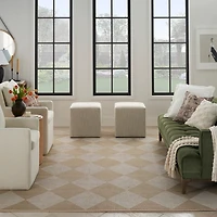 Jute Diamond Washable Area Rug