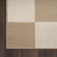 Jute Square Pattern Washable Area Rug