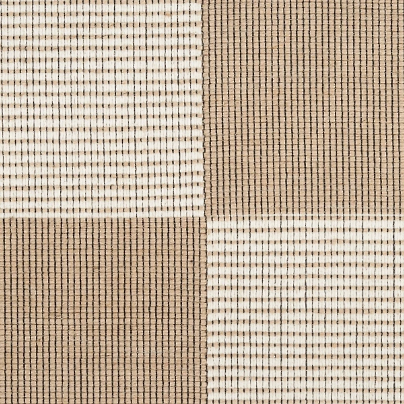 Jute Square Pattern Washable Area Rug