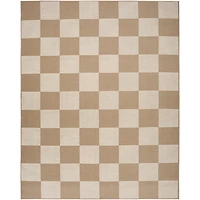 Jute Square Pattern Washable Area Rug