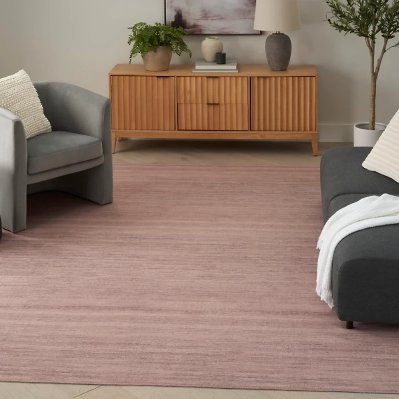 Solid Natural Washable Area Rug, 8x10