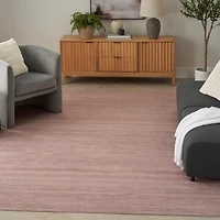 Solid Natural Washable Area Rug, 8x10