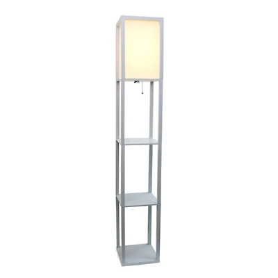 Gray Creekwood 3-Tier Shelf Floor Lamp