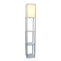 Gray Creekwood 3-Tier Shelf Floor Lamp