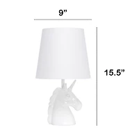 Iridescent Glitter Unicorn Kids Table Lamp