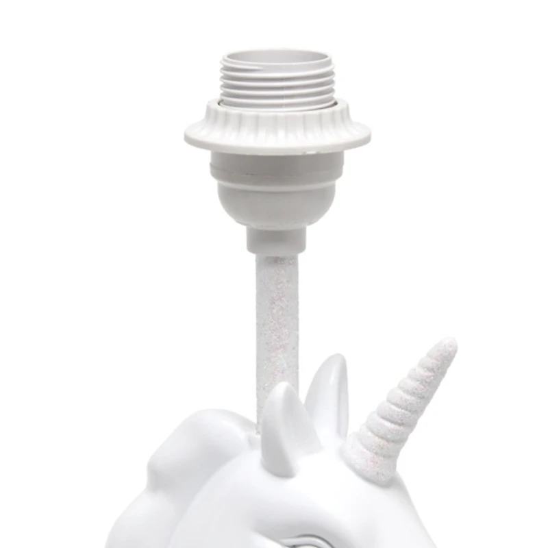 Iridescent Glitter Unicorn Kids Table Lamp