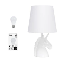 Iridescent Glitter Unicorn Kids Table Lamp