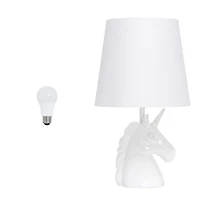 Iridescent Glitter Unicorn Kids Table Lamp