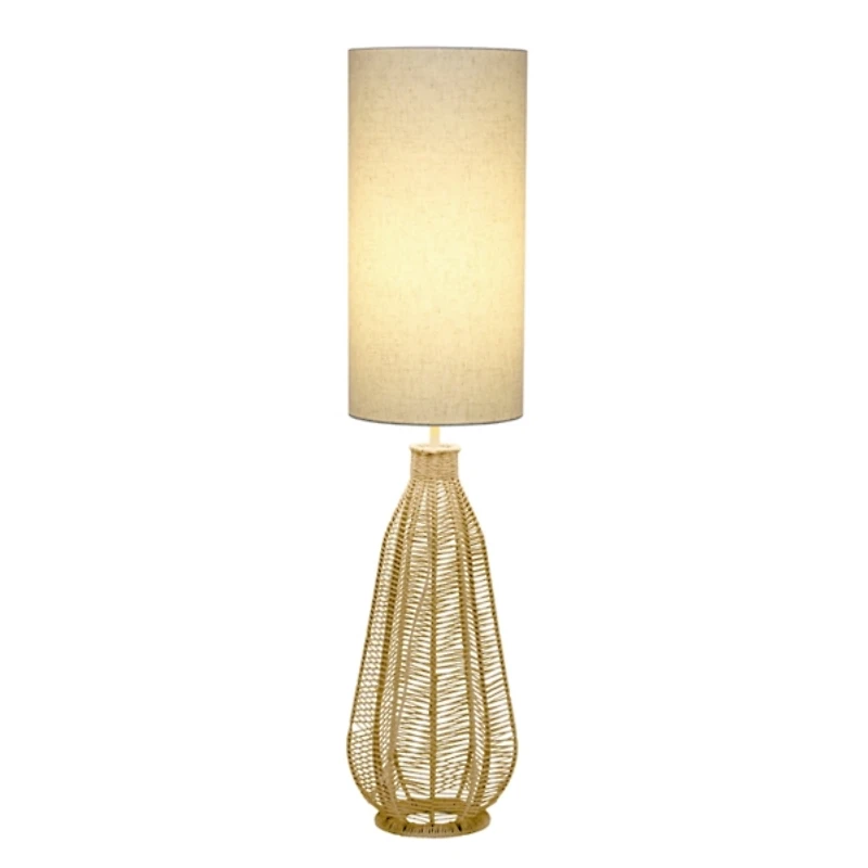 Natural Rattan Wicker Floor Lamp