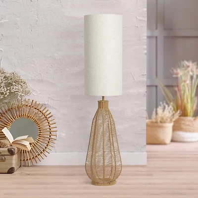 Natural Rattan Wicker Floor Lamp
