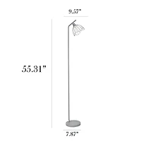 Metal Wavy Wire Cage Floor Lamp