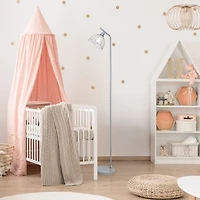 Metal Wavy Wire Cage Floor Lamp