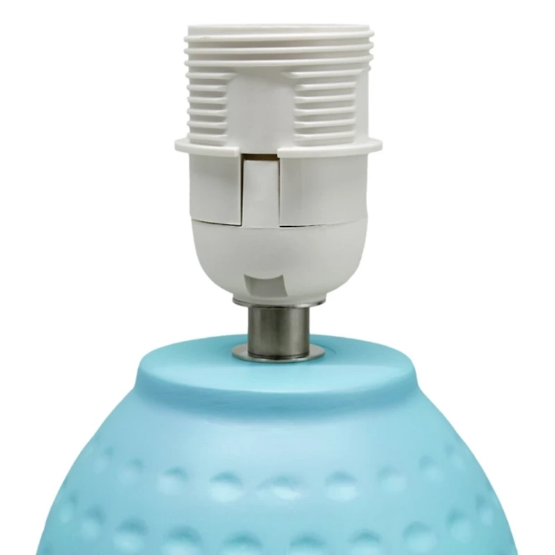 Blue Dimpled Ceramic Petite Table Lamp