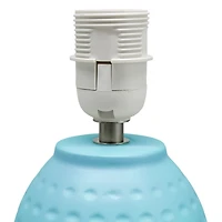 Blue Dimpled Ceramic Petite Table Lamp