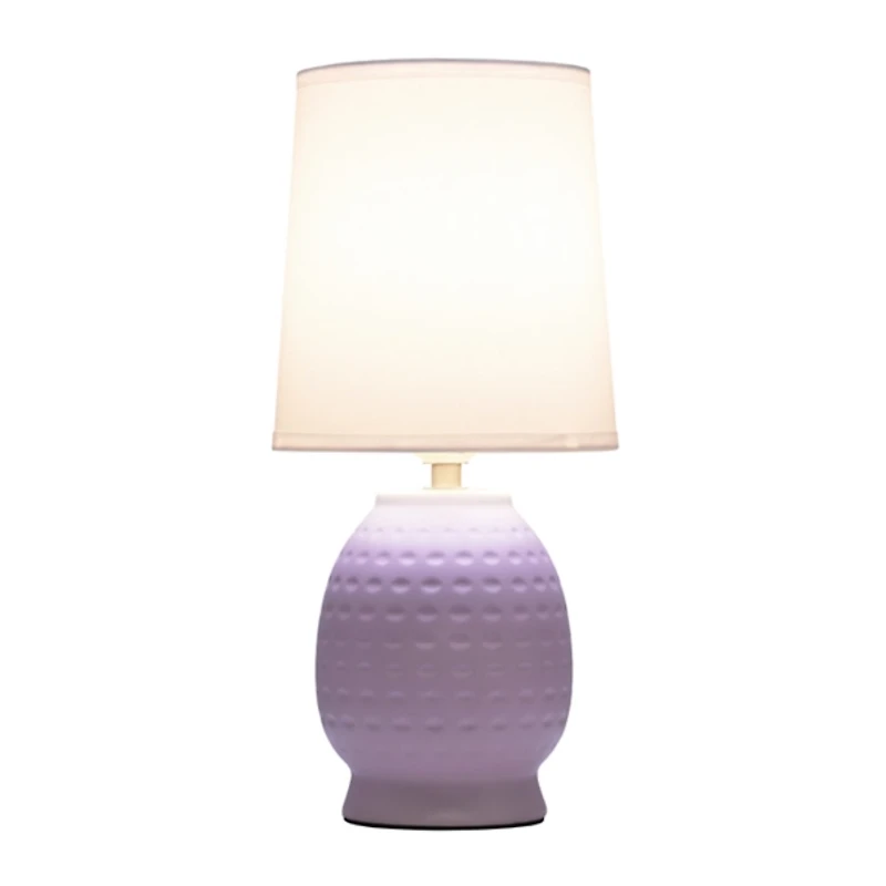 Lavender Dimpled Ceramic Petite Table Lamp