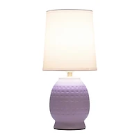 Lavender Dimpled Ceramic Petite Table Lamp
