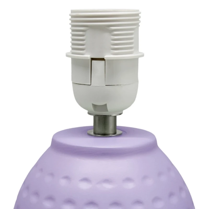 Lavender Dimpled Ceramic Petite Table Lamp