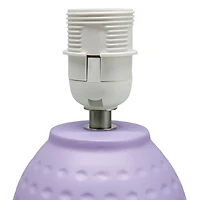 Lavender Dimpled Ceramic Petite Table Lamp