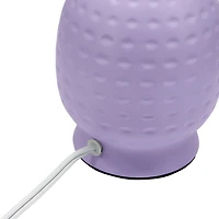 Lavender Dimpled Ceramic Petite Table Lamp