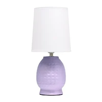 Lavender Dimpled Ceramic Petite Table Lamp