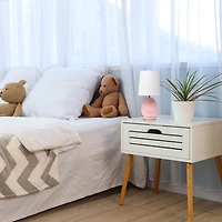 Pink Dimpled Ceramic Petite Table Lamp