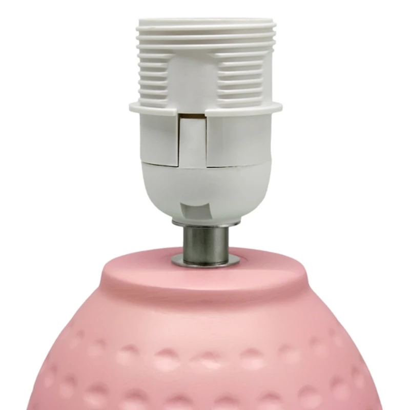 Pink Dimpled Ceramic Petite Table Lamp