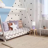 Lavender Ceramic Stacked Gourd Petite Table Lamp