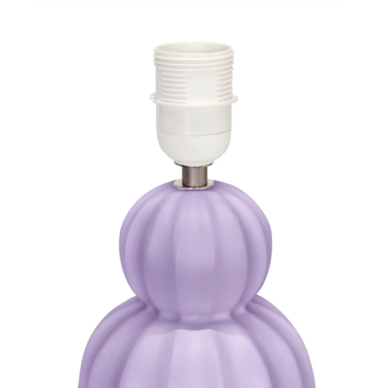 Lavender Ceramic Stacked Gourd Petite Table Lamp