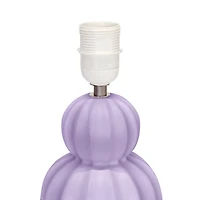 Lavender Ceramic Stacked Gourd Petite Table Lamp