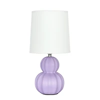 Lavender Ceramic Stacked Gourd Petite Table Lamp