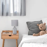 Gray Ceramic Boho Pattern Table Lamp