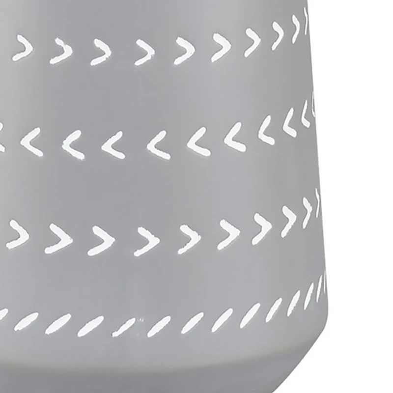 Gray Ceramic Boho Pattern Table Lamp