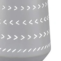 Gray Ceramic Boho Pattern Table Lamp