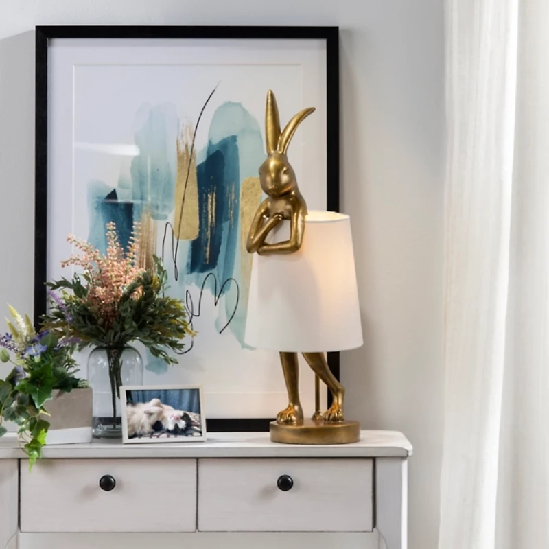 Gold Rabbit Table Lamp