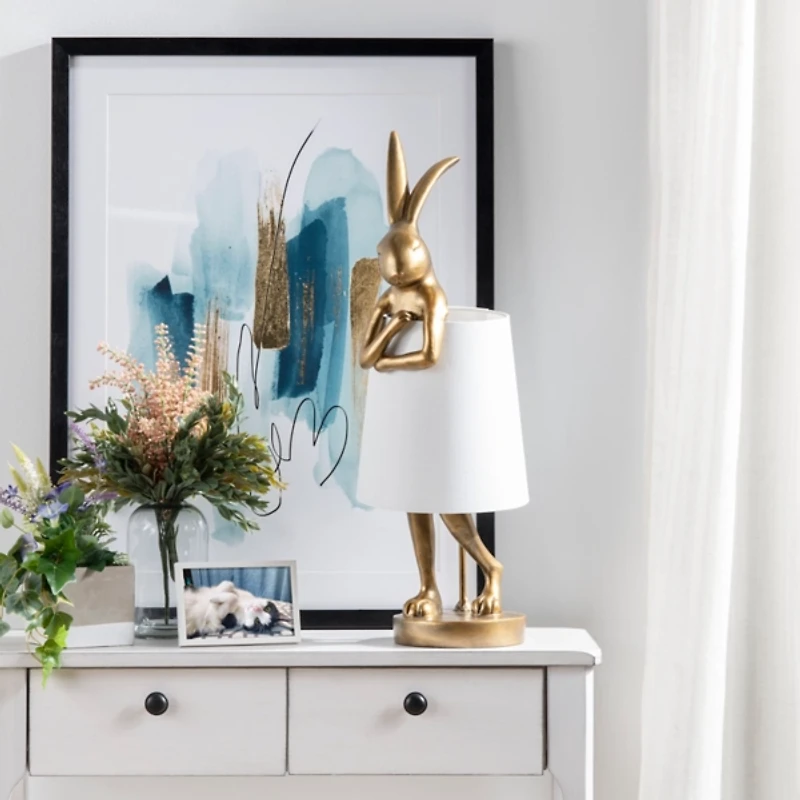 Gold Rabbit Table Lamp