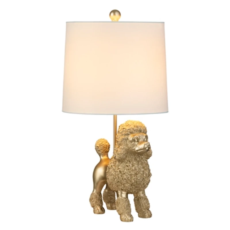 Gold Poodle Table Lamp