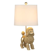 Gold Poodle Table Lamp